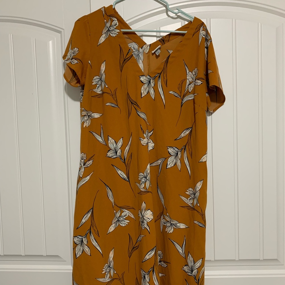 Orange Knee Length Dress